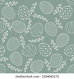 Easter pattern with eggs and flowers in pastel colors. Seamless Rapport for your design. Design for title for the site ,banner, poster, card, paper print, postcard, background.