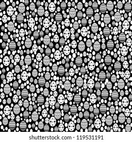 Easter pattern with eggs!!! Holiday greeting card, vector