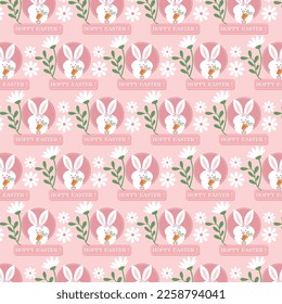 Easter pattern or git wrap with bunny patern