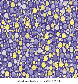 Easter pattern. Holiday greeting cards with eggs, vector