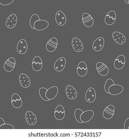 Easter pattern on grey background