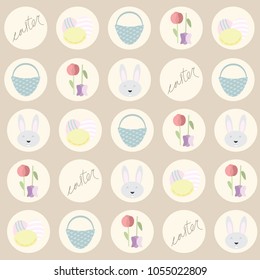 Easter pattern in pastel colors
