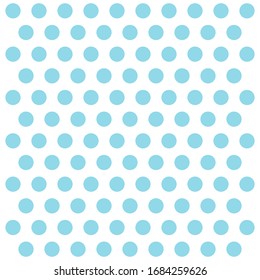 Easter pattern polka dots. Template background in white and blue polka dots . Seamless fabric texture. Vector illustration