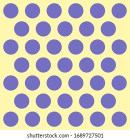 Easter pattern polka dots. Template background in violet and yellow polka dots. Seamless fabric texture. Vector illustration