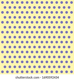 Easter pattern polka dots. Template background in violet and yellow polka dots. Seamless fabric texture. Vector illustration