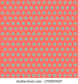 Easter pattern polka dots. Template background in red and green polka dots. Seamless fabric texture. Vector illustration