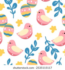 Easter pattern. Seamless Easter vector pattern for decoration