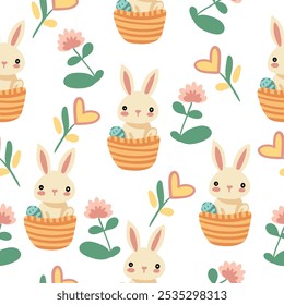 Easter pattern. Seamless Easter vector pattern for decoration