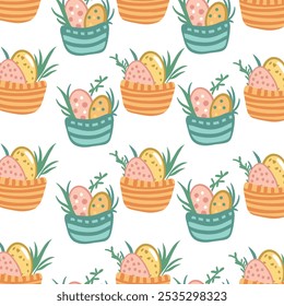 Easter pattern. Seamless Easter vector pattern for decoration