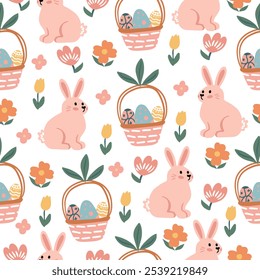Easter pattern. Seamless Easter vector pattern for decoration