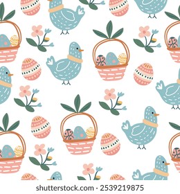 Easter pattern. Seamless Easter vector pattern for decoration