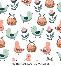 Easter pattern. Seamless Easter vector pattern for decoration