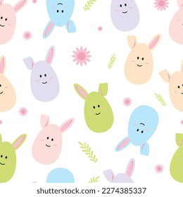 Easter pattern. Vector graphics in flat style