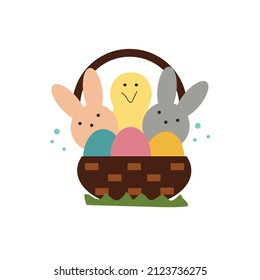 Easter Peeps. Simple Rabbit Vector Various 