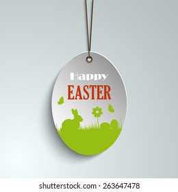 Easter pendulous label with bunny