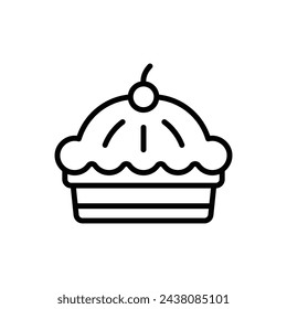 Easter Pie Icon Outline Vector Illustration