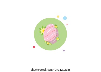 Osterrosa Eier Blumenkreislauf-Symbol