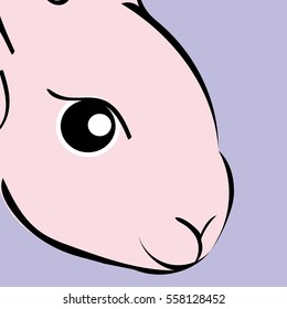 Easter pink Rabbit animal cartoon