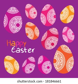 Easter. Postcard, background. Vector illustration.