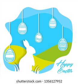 Easter postcard cover vector