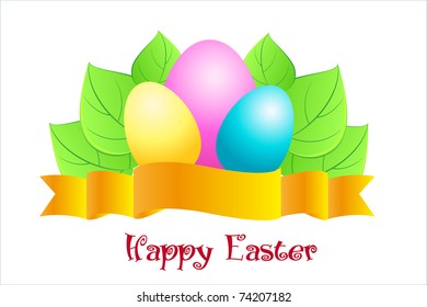 Easter postcard - holiday logo