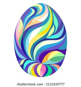 Easter poster and banner template with Easter eggs in the nest on light green background. Greetings and presents for Easter Day in flat lay styling. Promotion and shopping template for Easter.