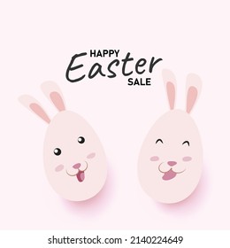Afiche de Pascua y plantilla de banner con huevos de Pascua, fondo hermoso, tarjetas de Pascua, banner, fondos de pantalla - Diseño de vectores