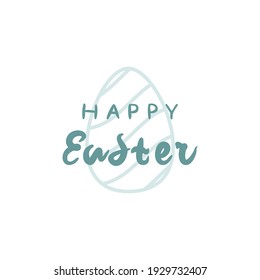 Easter poster and banner template. Greetings and presents for Easter Day in flat lay styling.Promotion and shopping template for Easter