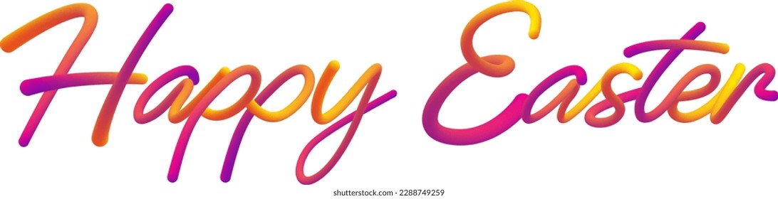 Easter poster and banner template with typography colorful EPS .Greetings and presents for Easter Day in flat 