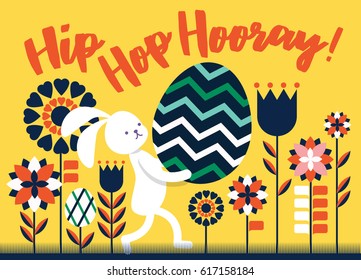 easter poster/ greetings template vector/illustration