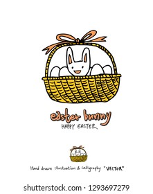 Easter poster / Hand drawn illustration - vector
