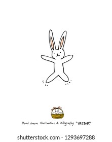 Easter poster / Hand drawn illustration - vector