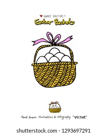 Easter poster / Hand drawn illustration - vector