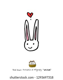 Easter poster / Hand drawn illustration - vector