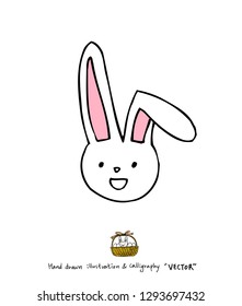 Easter poster / Hand drawn illustration - vector