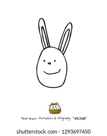 Easter poster / Hand drawn illustration - vector