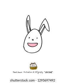 Easter poster / Hand drawn illustration - vector