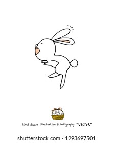 Easter poster / Hand drawn illustration - vector