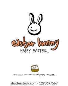 Easter poster / Hand drawn illustration - vector