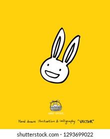 Easter poster / Hand drawn illustration - vector