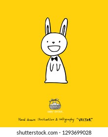 Easter poster / Hand drawn illustration - vector