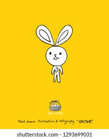 Easter poster / Hand drawn illustration - vector