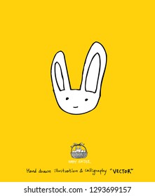 Easter poster / Hand drawn illustration - vector