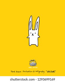 Easter poster / Hand drawn illustration - vector