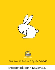 Easter poster / Hand drawn illustration - vector