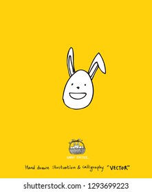 Easter poster / Hand drawn illustration - vector