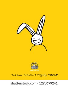 Easter poster / Hand drawn illustration - vector
