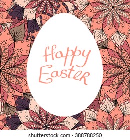 Easter poster with hand drawn lettering. Vector illustration
