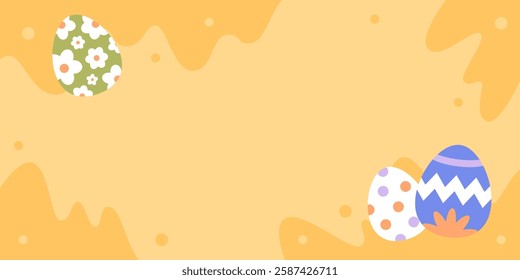 Easter Poster Panoramic Frame Border Background 