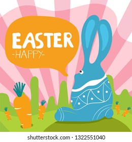 Easter Poster. Vector Illustration.